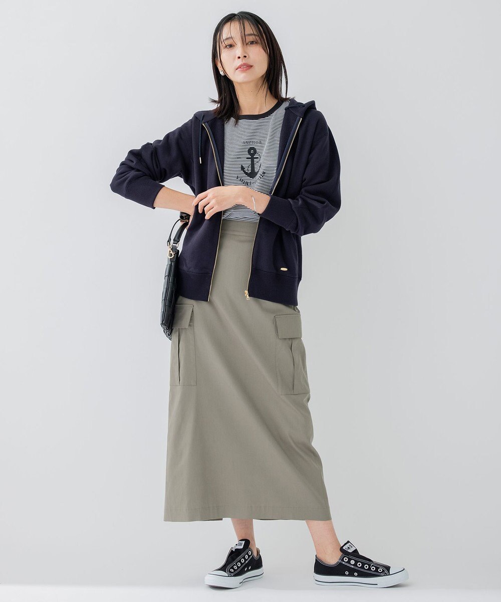 23区 【洗える】オーガニックコットンテリー ジップアップ フーディー 