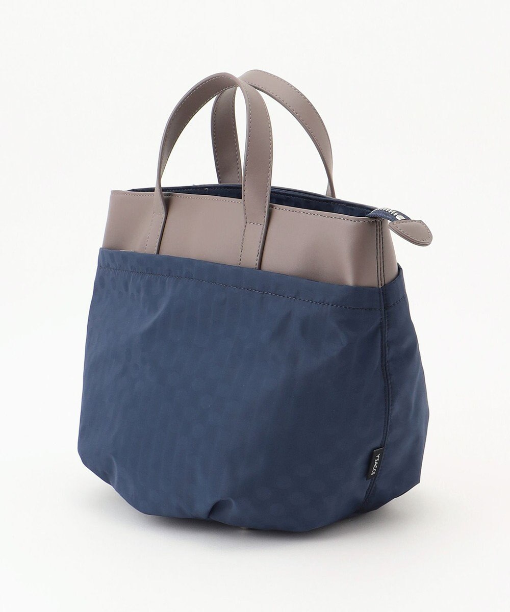 Y'SACCS はっ水ドットジャカード リサイクルレザーコンビ 2wayトートバッグ 