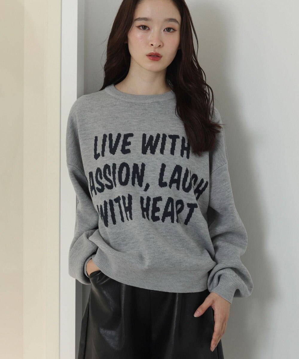 WEGO レタリングニットプルオーバー 