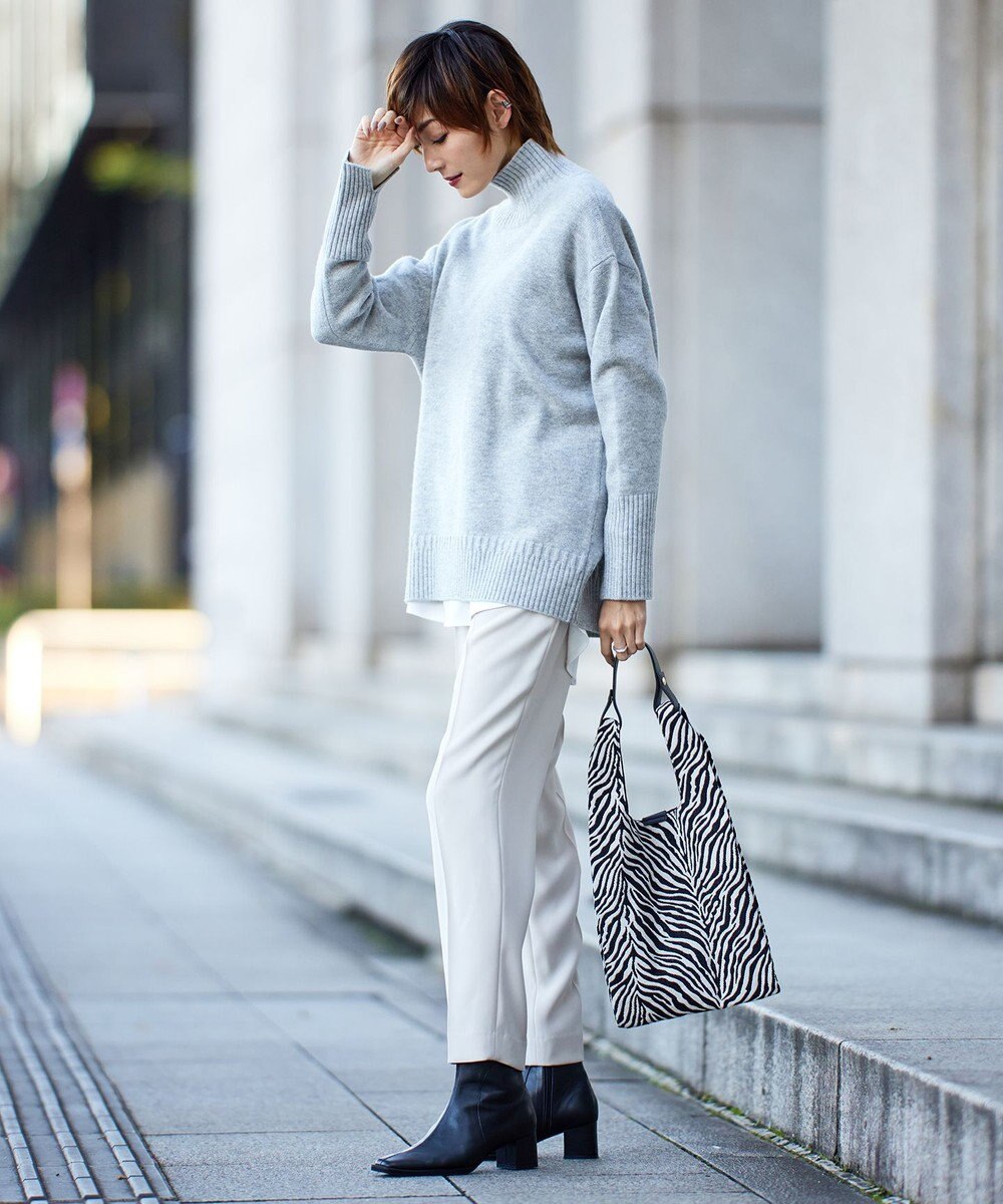 ICB 【新色追加・WEB限定カラーあり】 ソフトカシミヤミックス ハイネックニット 