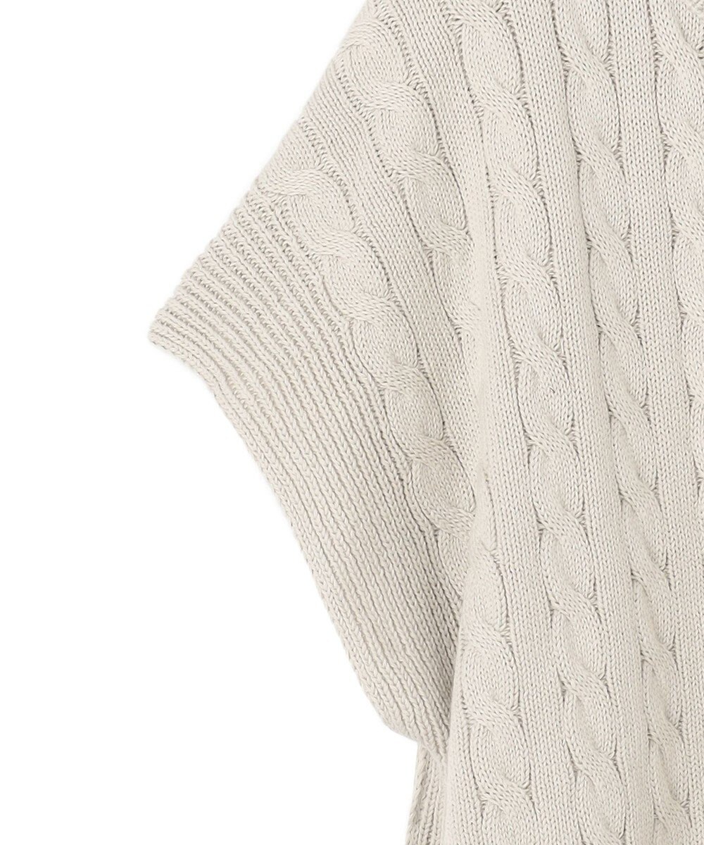 J.PRESS YORK STREET 【WOMEN】コットンニット ケーブルポンチョ 