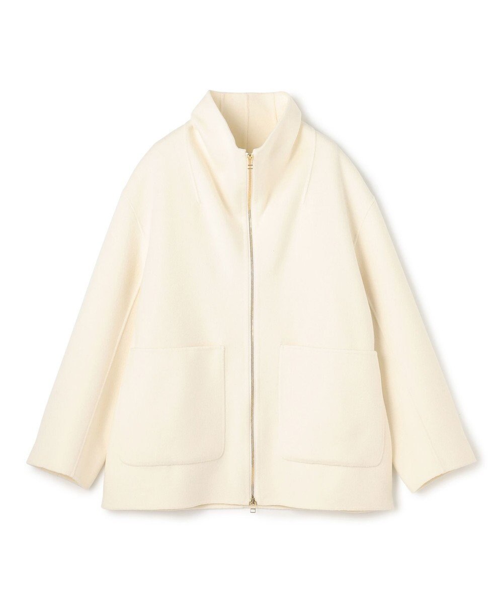 BEIGE， ZION / ウールスタンドカラーショートコート 