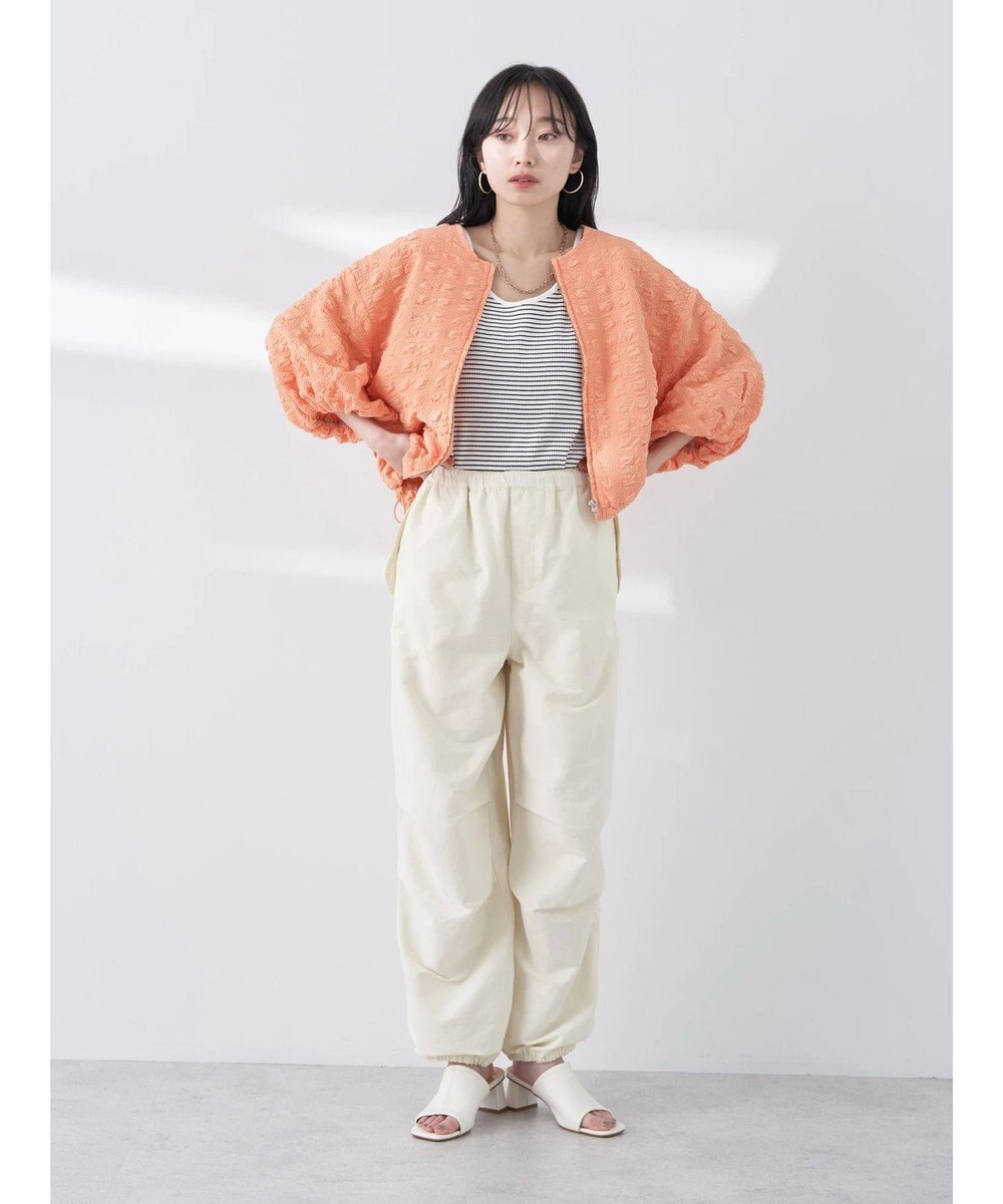 earth music&ecology シャーリングタックスリーブブルゾン 