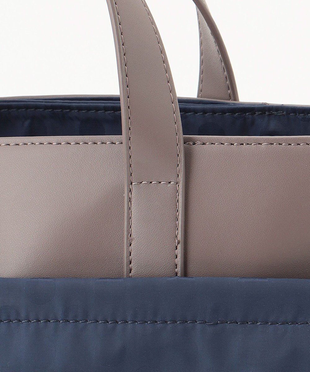 Y'SACCS はっ水ドットジャカード リサイクルレザーコンビ 2wayトートバッグ 