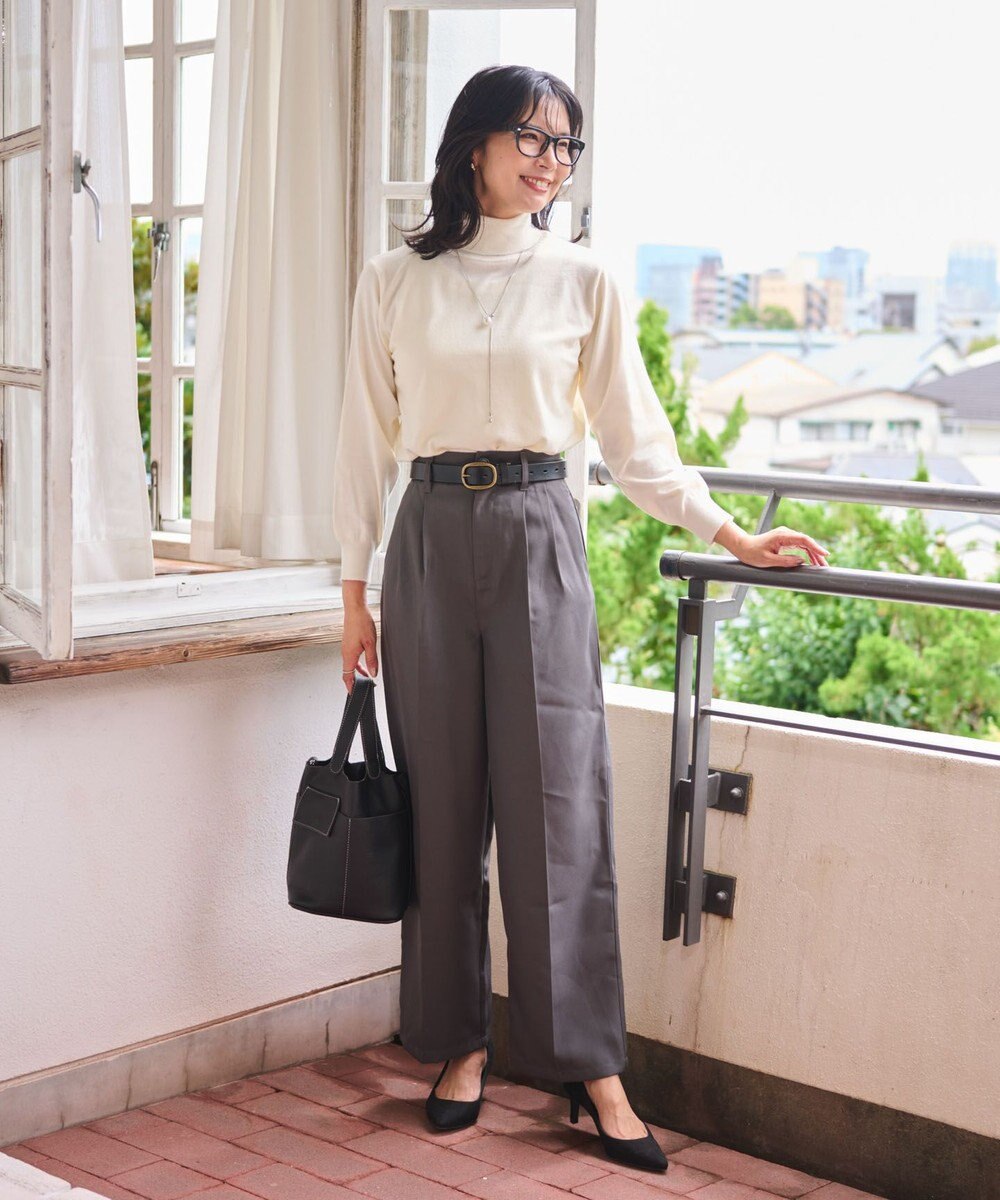 WEGO 【WEB限定/25年秋冬新作/洗濯OK/毛玉レス】タートルネックニット 