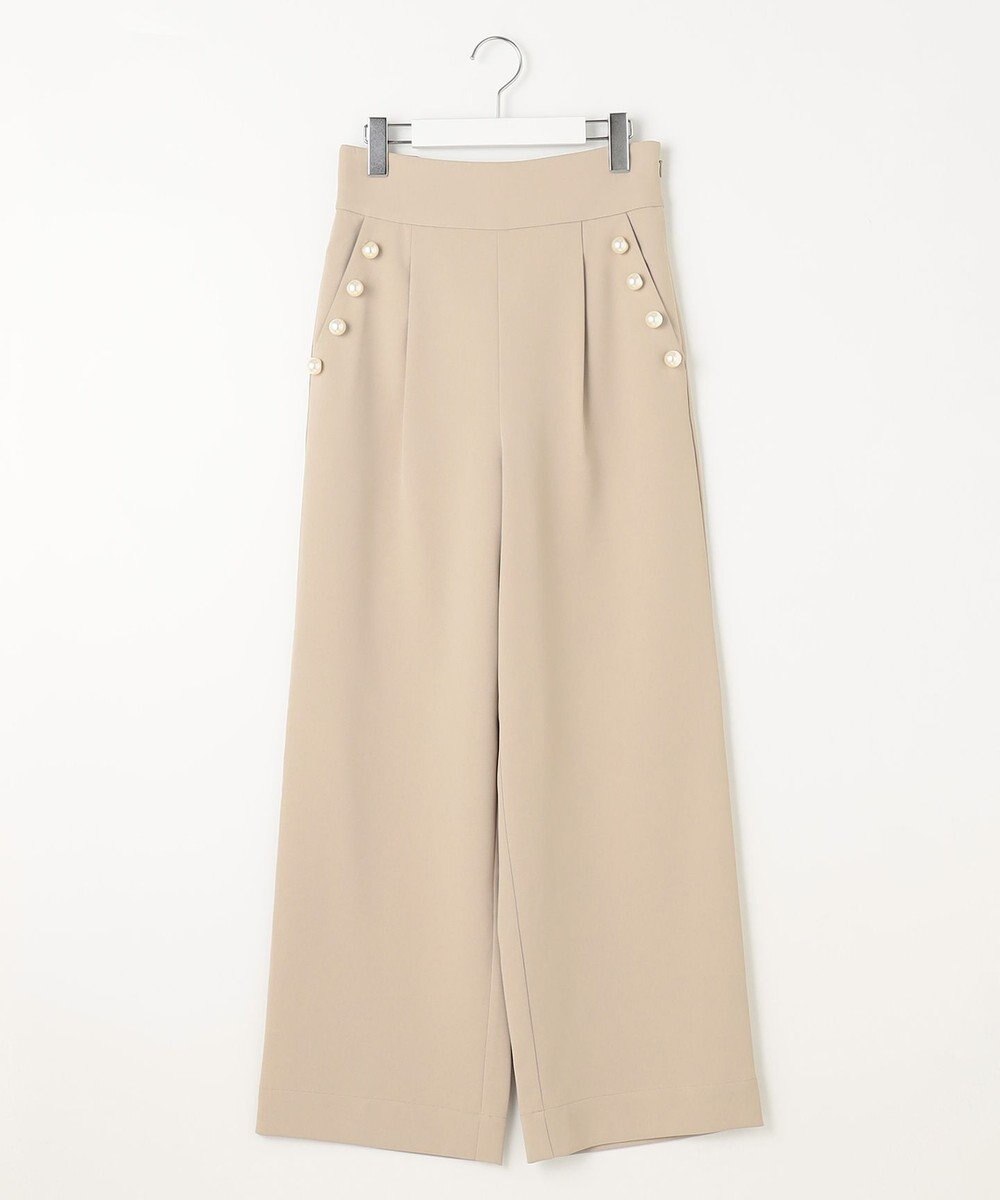 Feroux 【古畑星夏さん着用】パールポイントハイウエストセミワイド パンツ 