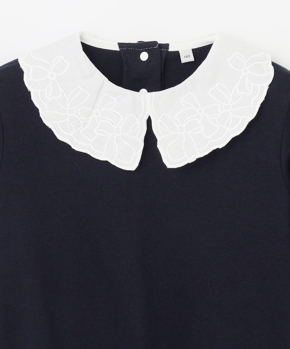 ANY KIDS 襟 刺繍 カットソー 