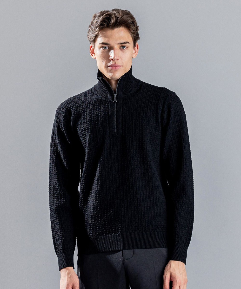 JOSEPH HOMME 【WEB限定】ヴィスコースリンクス　ハーフジップニット 