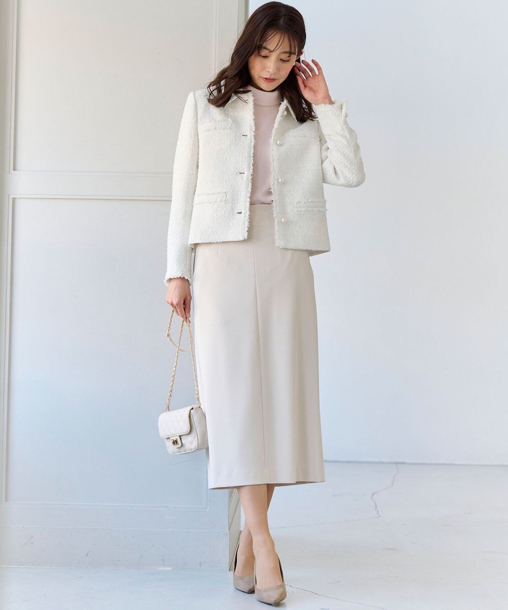 組曲 【KUMIKYOKU NAVY】ファンシーツイード 2WAYジャケット 