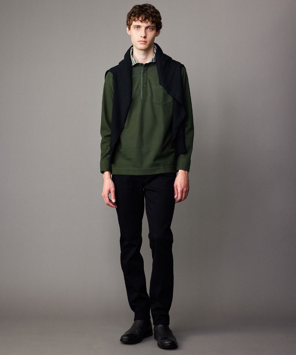 JOSEPH ABBOUD 【消臭などの高機能】オーガニックコットン ダディ 長袖 ポロシャツ 