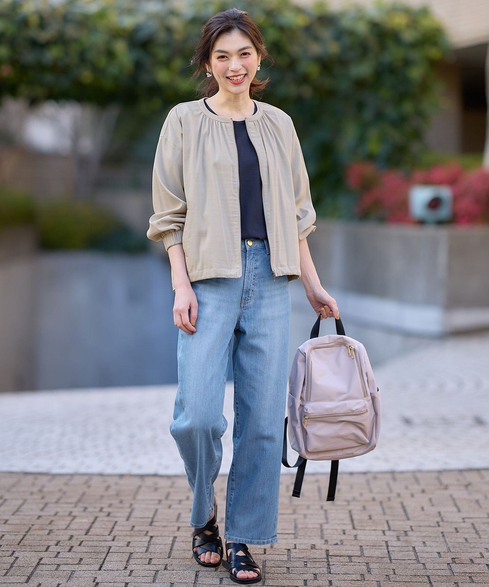 ANY 【洗濯機可能/接触冷感/UVケア/イージーケア】清涼リラックスブルゾン 