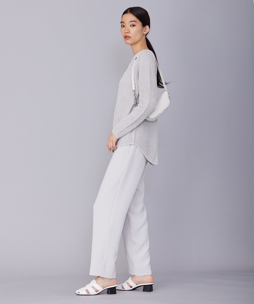 ICB 【WEB限定カラーあり・洗える】ペーパーブレンドシャインニット プルオーバー 