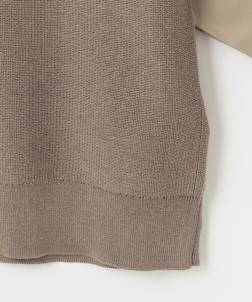 自由区 L 【カタログ掲載・洗える】ハイツイストコットンアセテート異素材コンビ トップス 