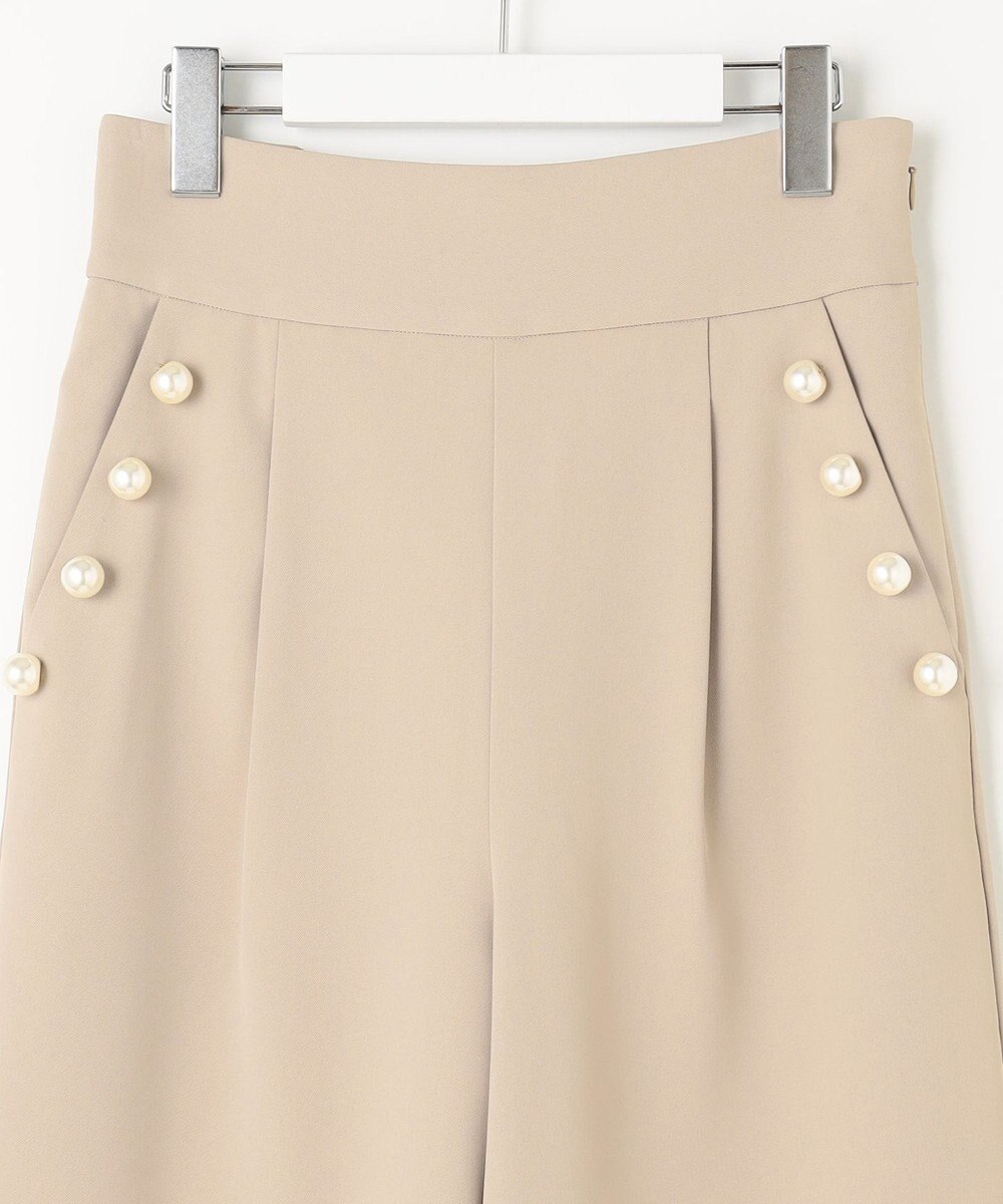 Feroux 【古畑星夏さん着用】パールポイントハイウエストセミワイド パンツ 