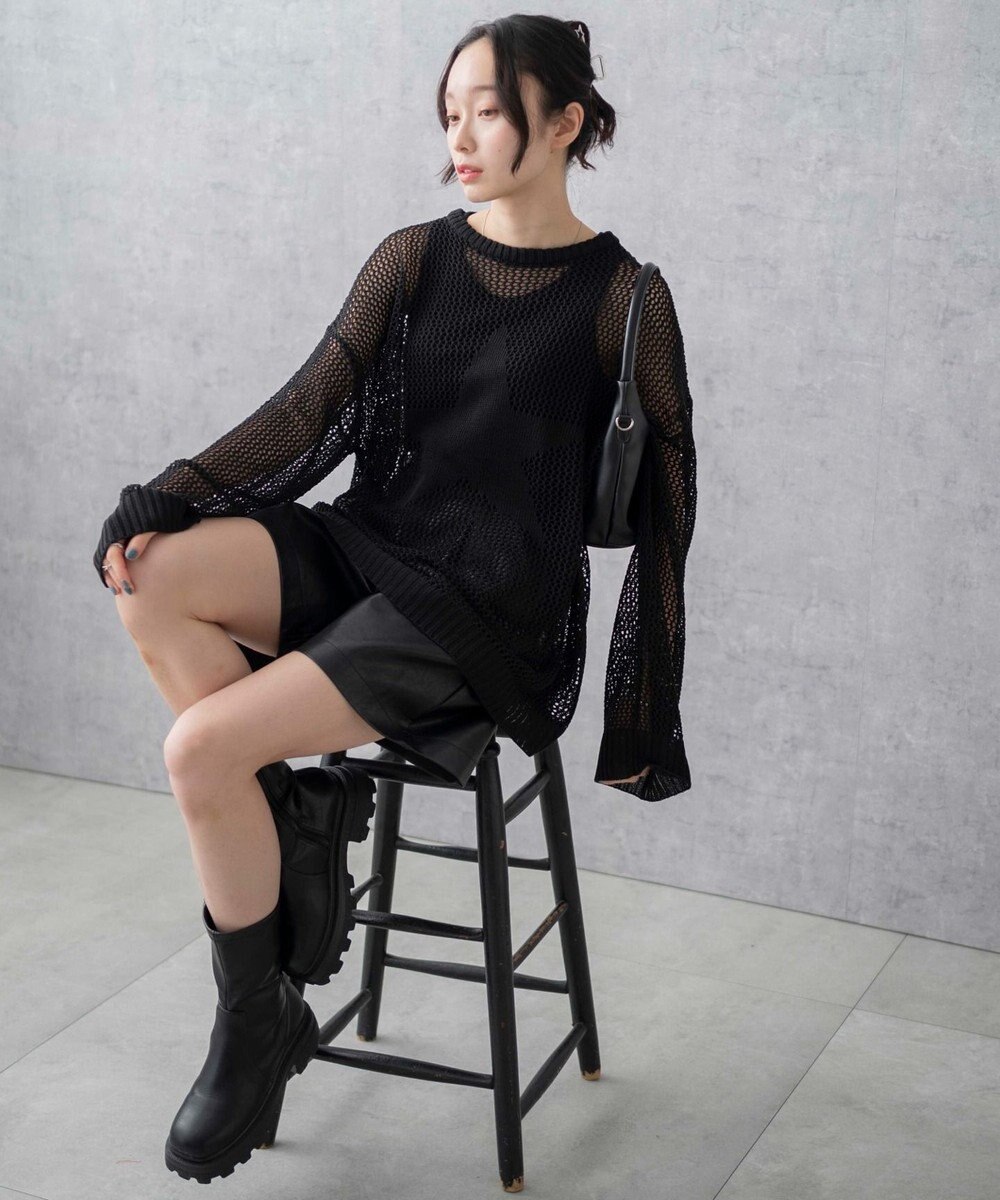 WEGO スターメッシュニットプルオーバー 