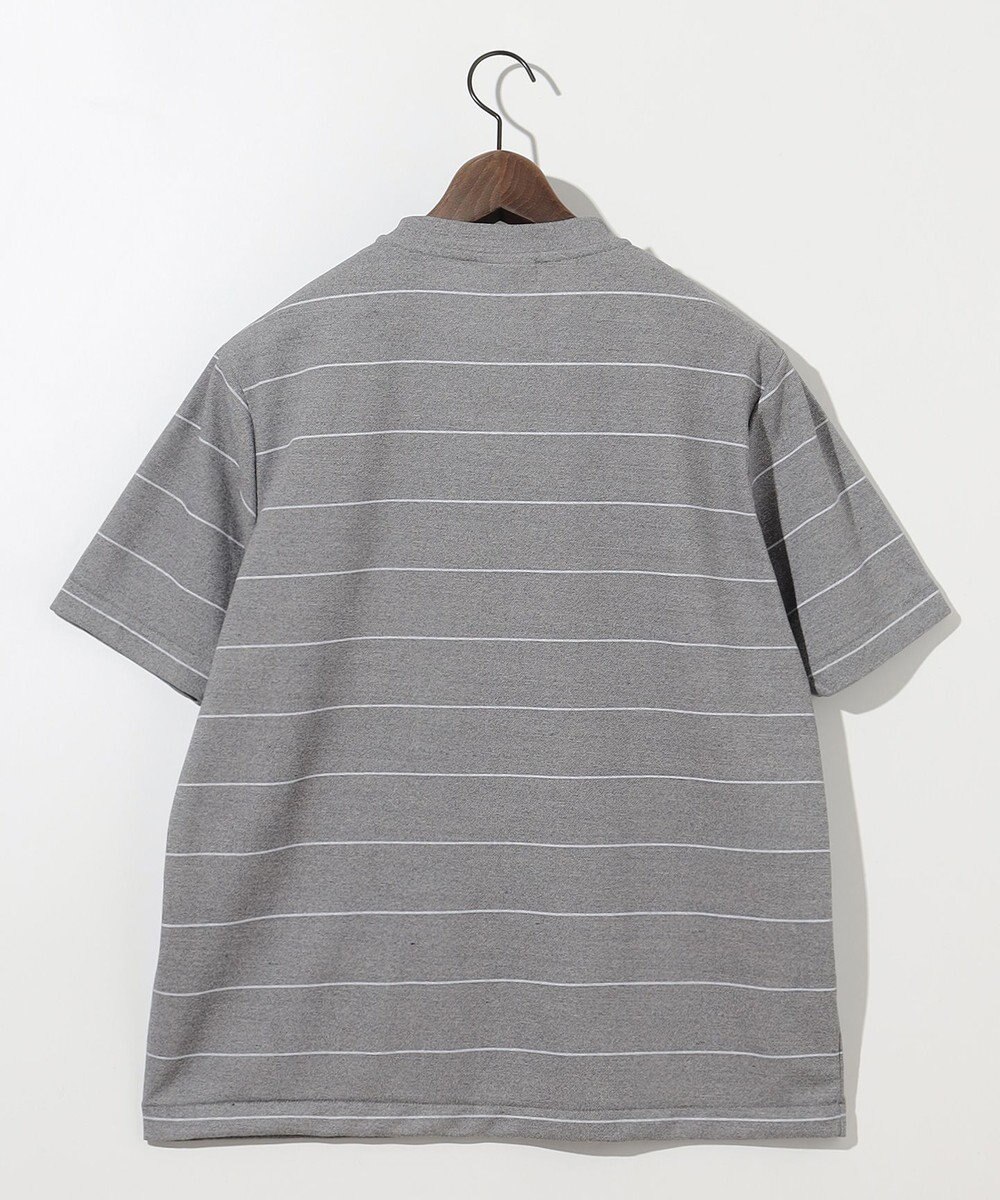 JOSEPH ABBOUD 【和紙ニット/日本素材・縫製/ 軽量/通気性/速乾性】和紙フライスボーダー Tシャツ 