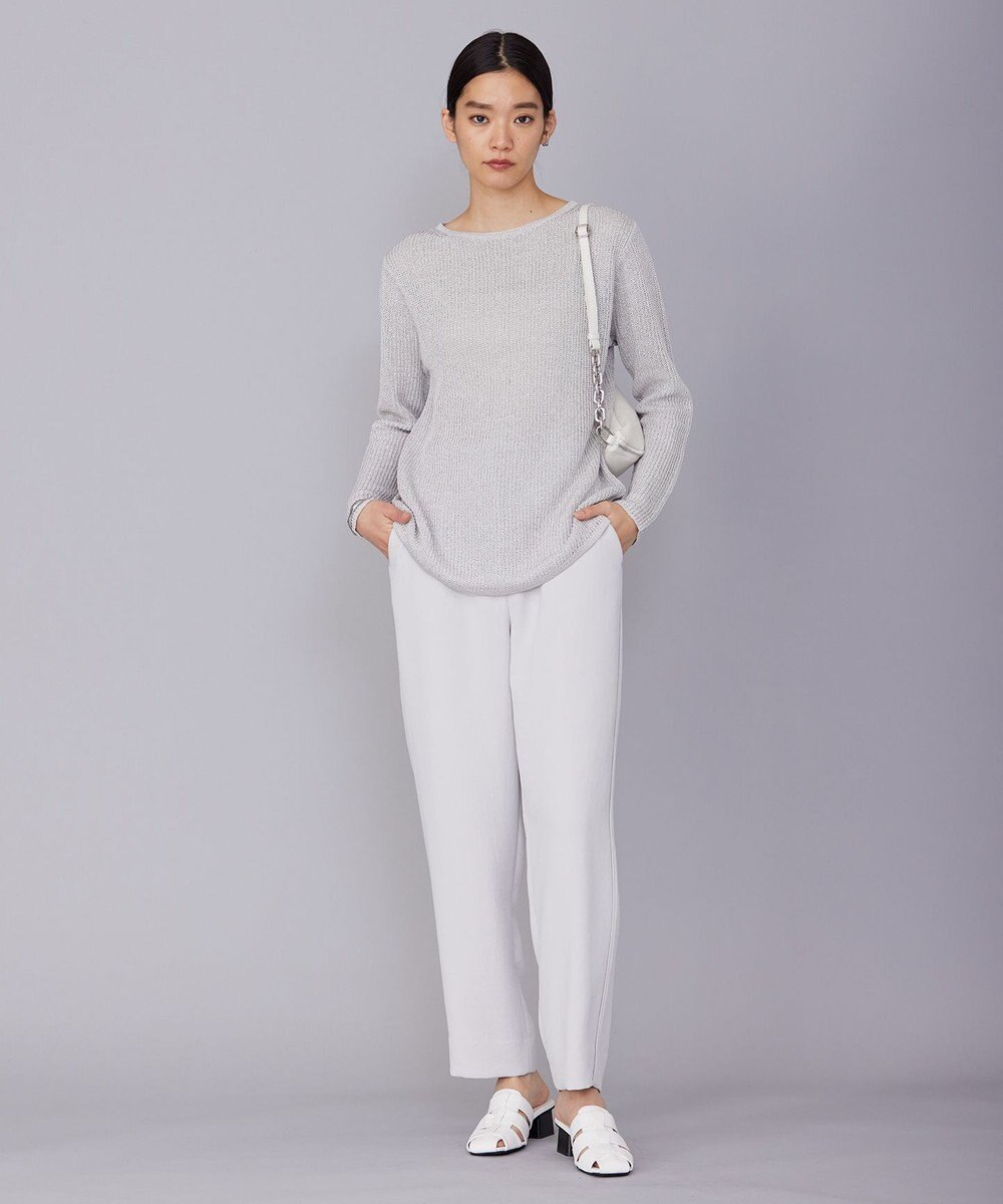 ICB 【WEB限定カラーあり・洗える】ペーパーブレンドシャインニット プルオーバー 