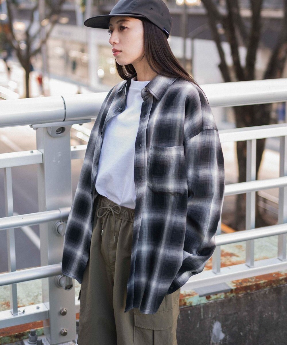 WEGO オンブレチェックシャツ 