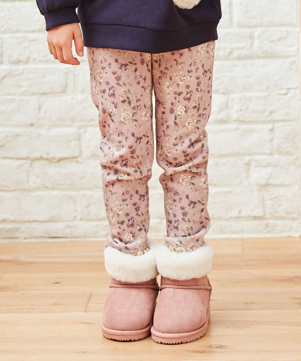 ANY KIDS 裏シャギー総柄ガーリーパンツ 