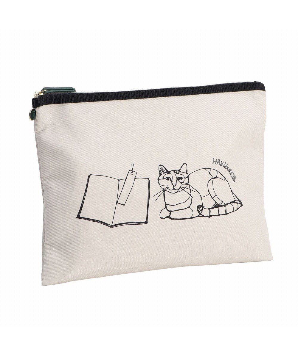 ACE BAGS & LUGGAGE HAyU × ace.  フラットポーチ 3点セット 猫柄 17825 