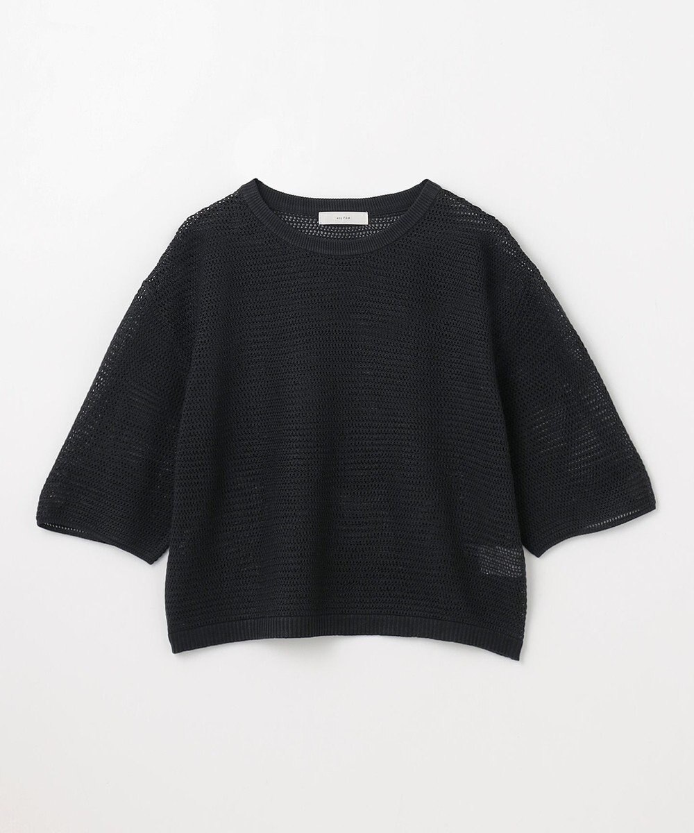 ANY 【洗濯機可/アンチピリング】アイレットメッシュニット 