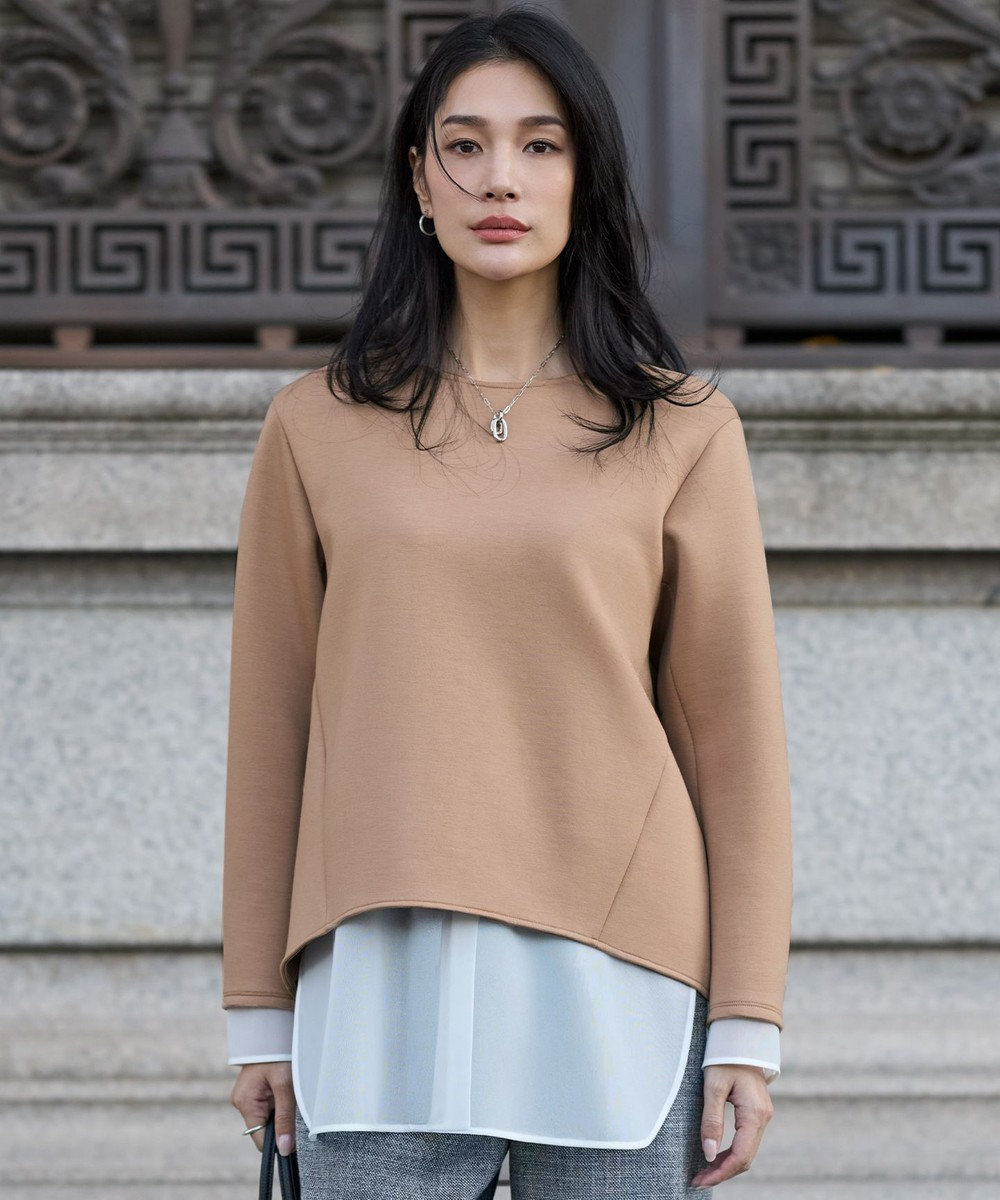 ICB L 【WEB限定カラーあり】ソフトダンボール スリットテール プルオーバー 