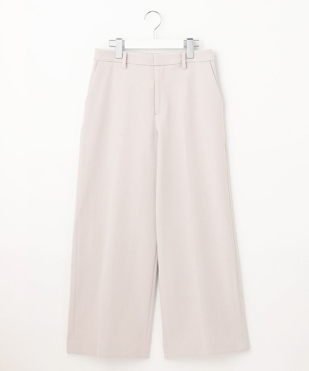 自由区 【裏起毛/撥水加工】TRギャバ ワイドクロップドパンツ 