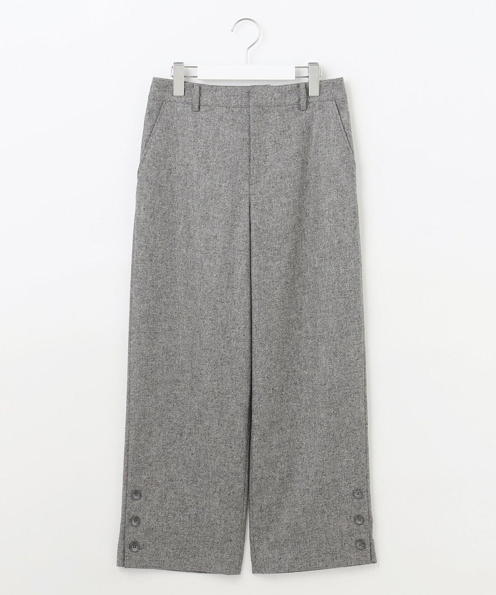 J.PRESS LADIES T/W シャブレーツイル セミワイド パンツ 