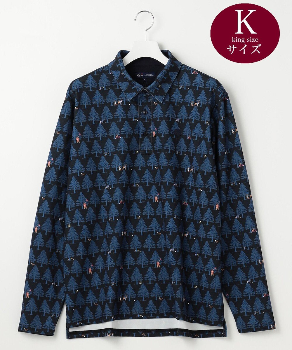 23区GOLF 【MEN/キングサイズ】白夜ゴルフ柄 長袖シャツ 