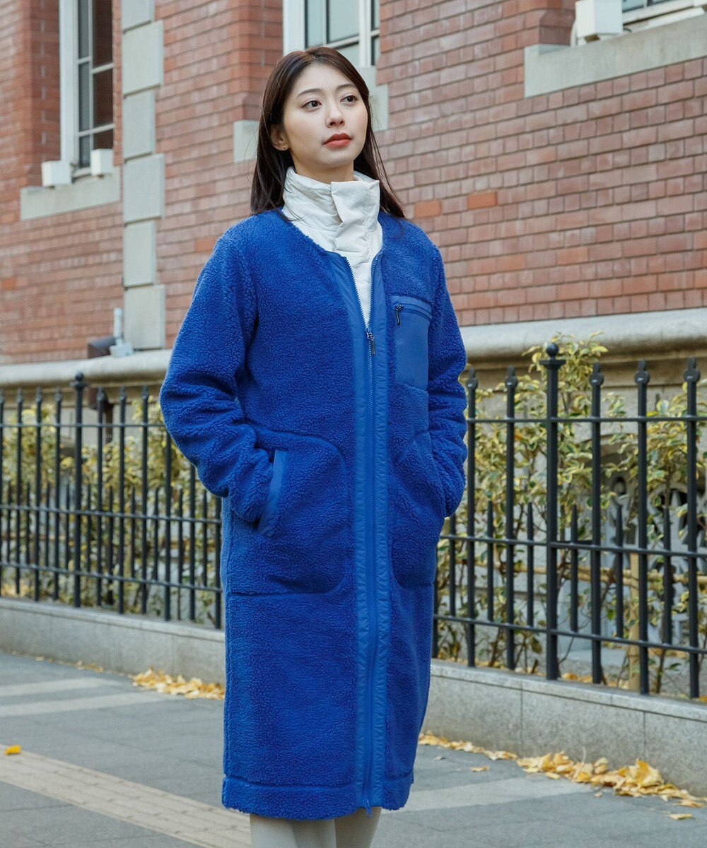 SHARE PARK LADIES 【LADIES】ボアフリースロングカーディガン 