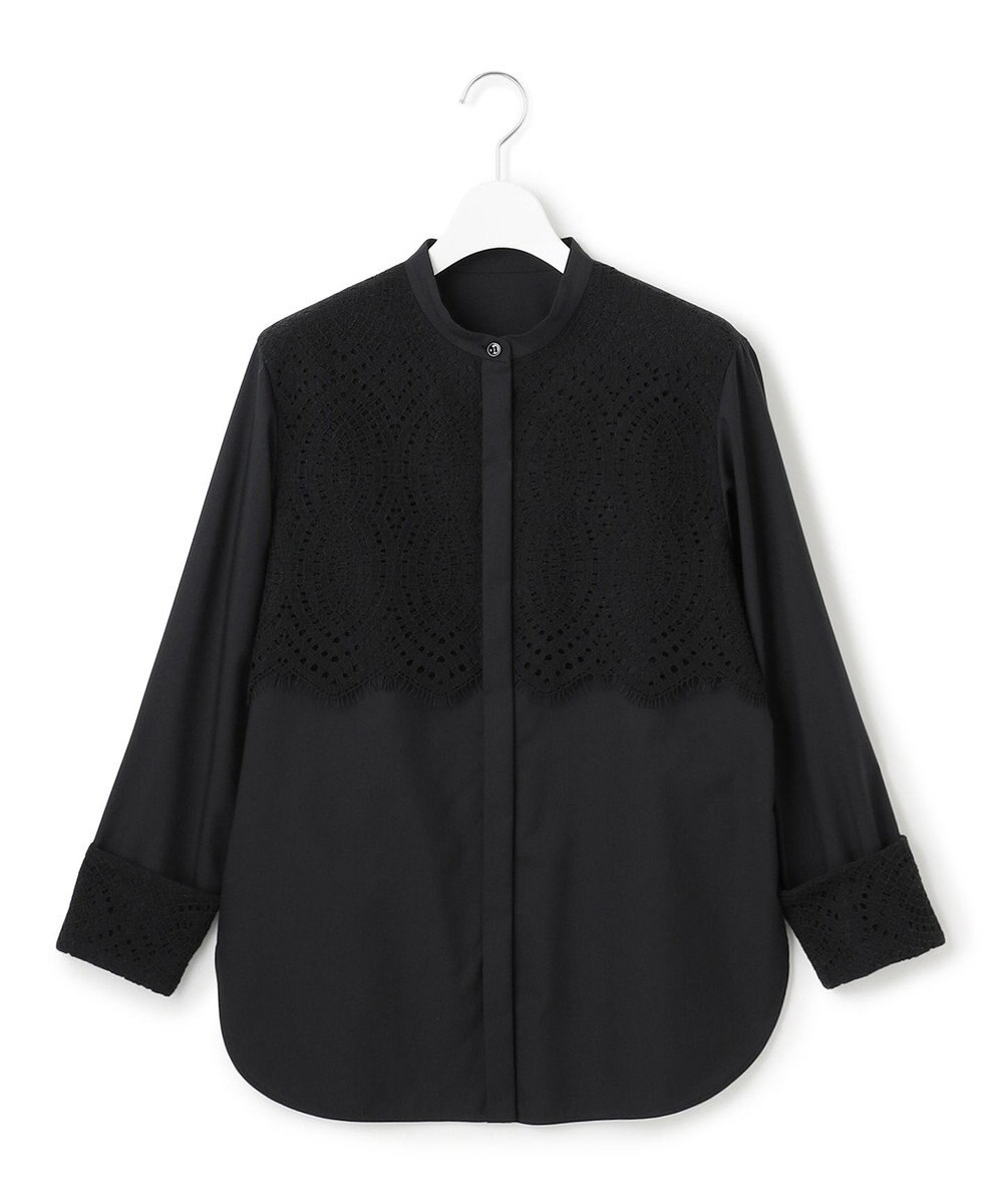 ICB L 【洗える】 レースコンビブラウス 