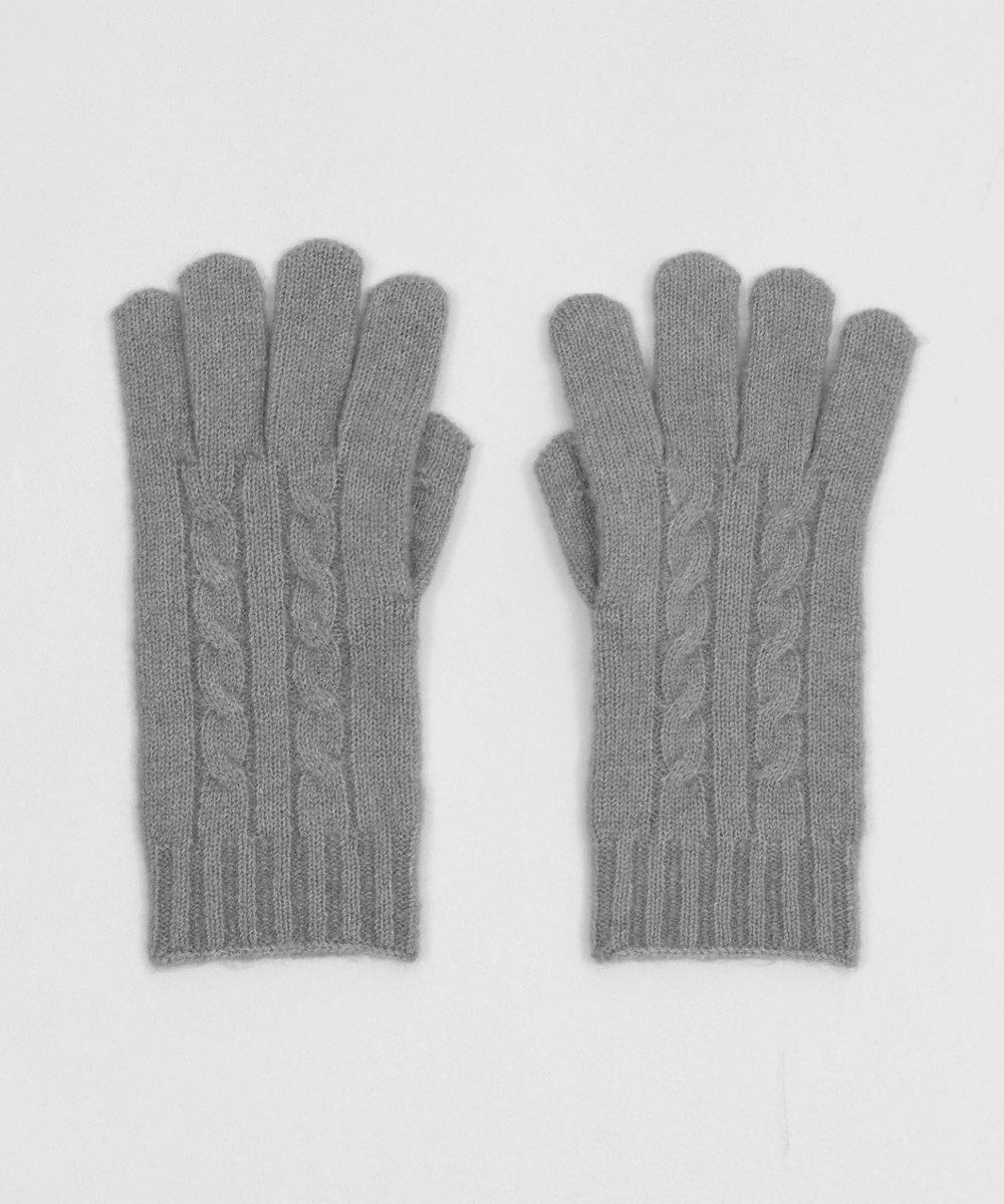 WEGO 【スマホ対応】ケーブル編みニットグローブ 