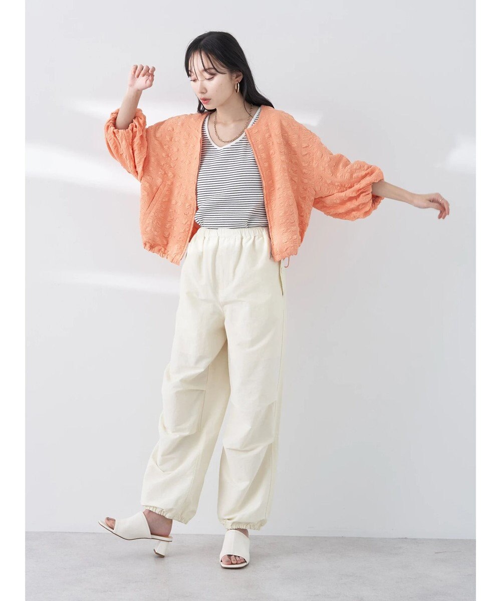 earth music&ecology シャーリングタックスリーブブルゾン 