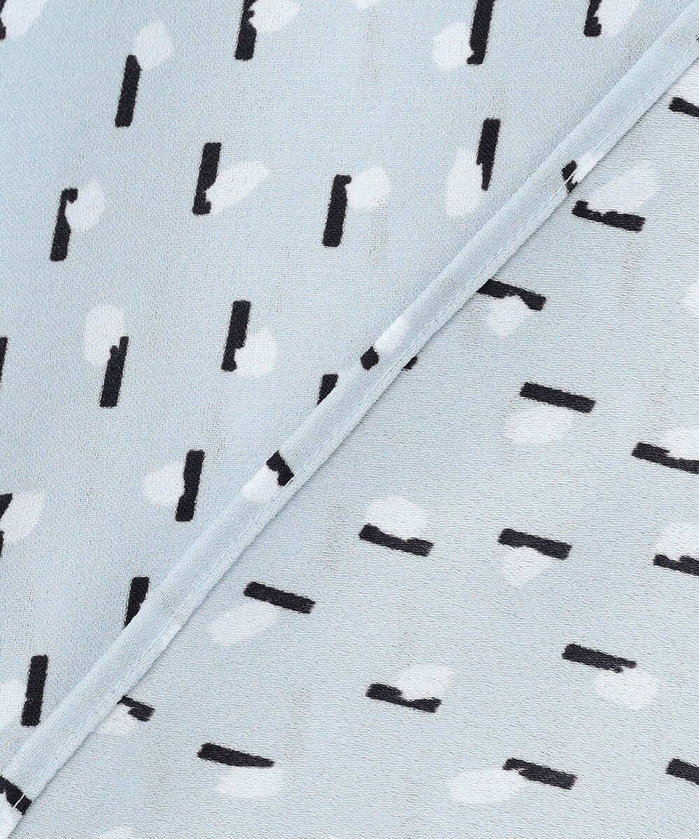 ICB L 【新色追加】BackSatinAmunzen 5分袖配色ボウタイブラウス 