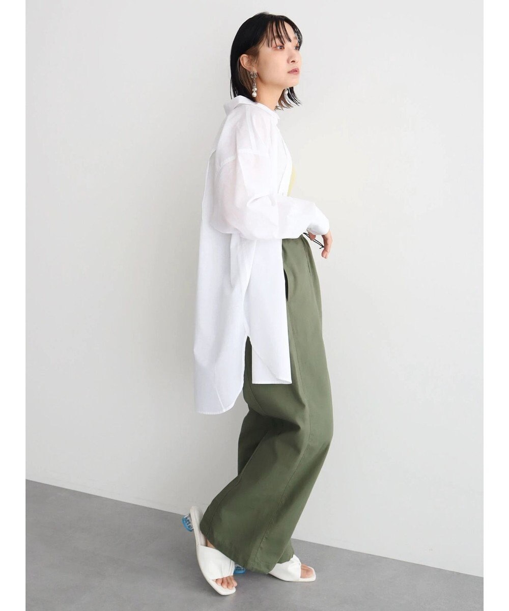 Green Parks 綿麻混オーバーサイズシャツチュニック 