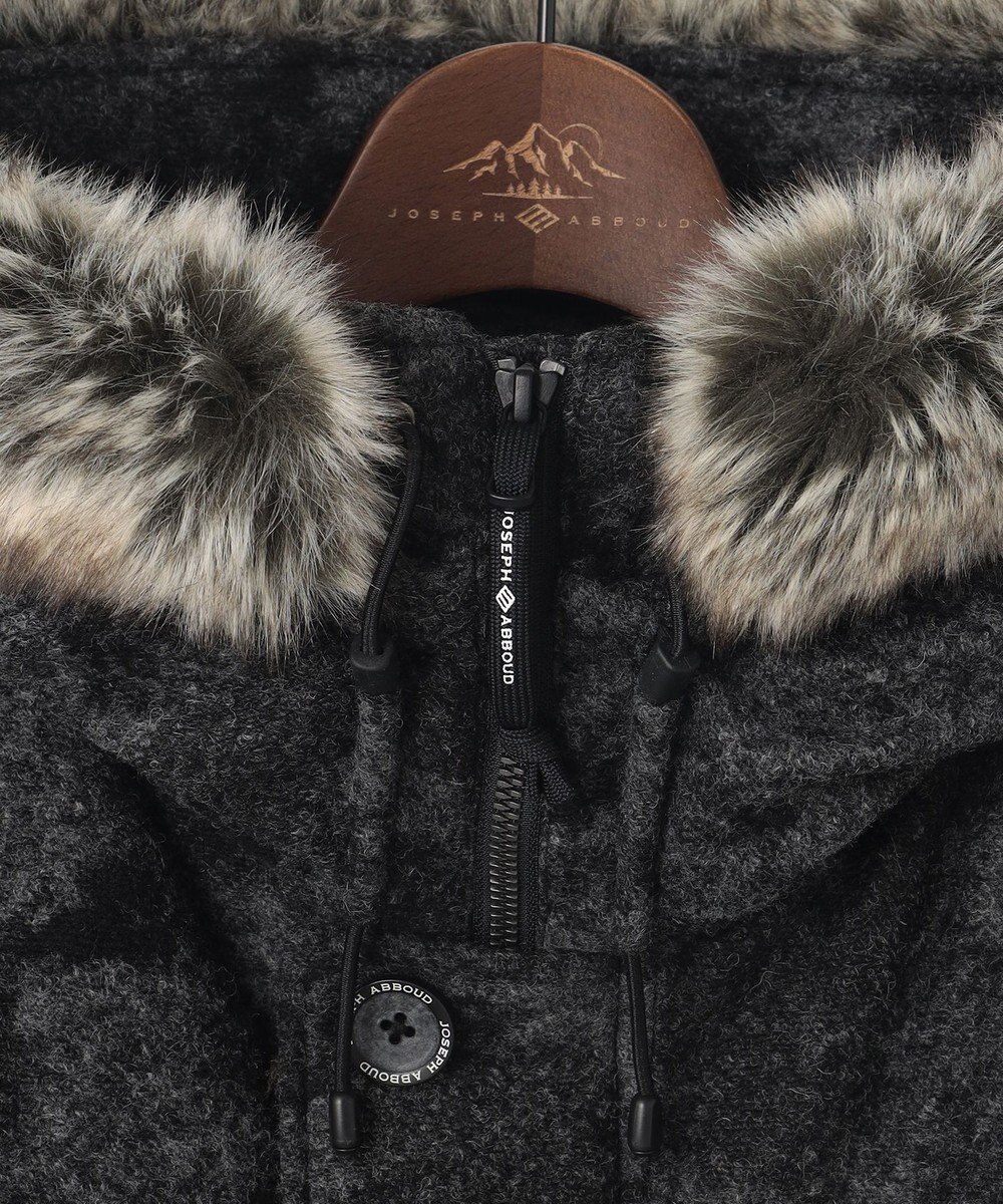 JOSEPH ABBOUD MOUNTAIN 【イタリア素材/ECOファー/9ポケット/ダウン/男女兼用】スライバーカモフラージュ　ダウンコート 