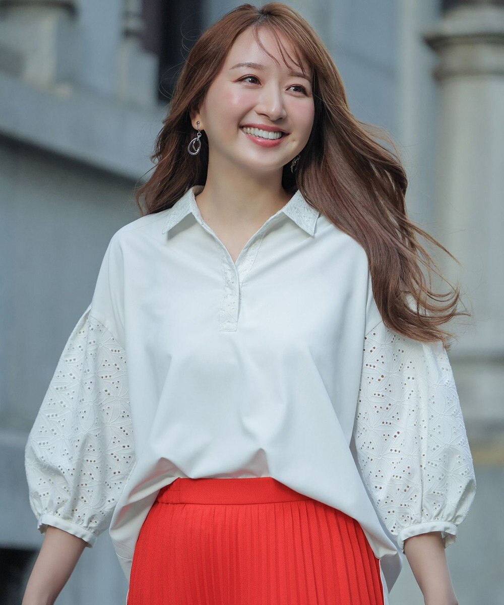 ANY SIS レースパフスリーブ シャツ 