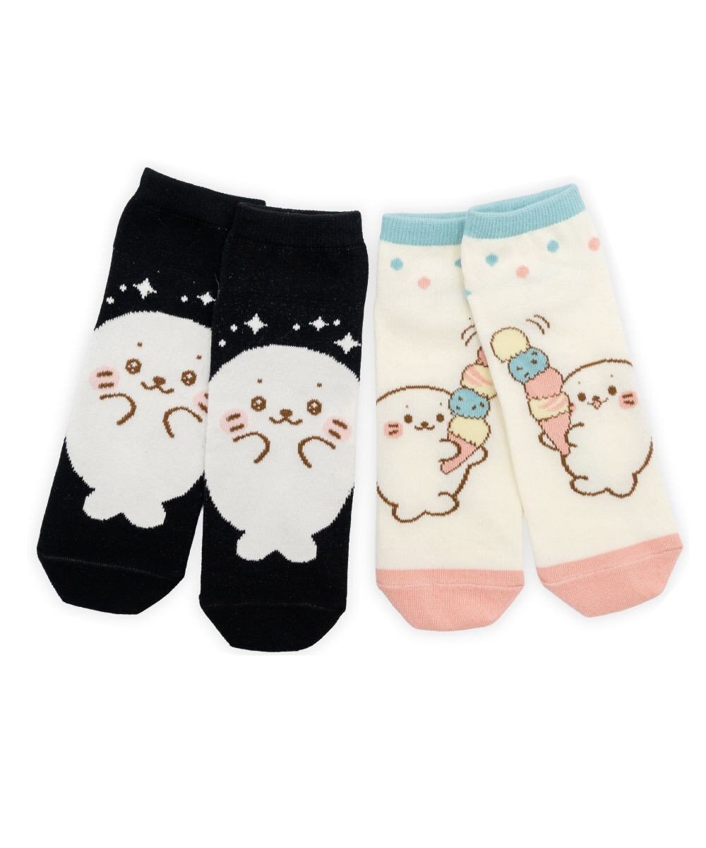 Mother garden ネット店 しろたん 靴下 2足セットB柄 2026春 21～24cm 