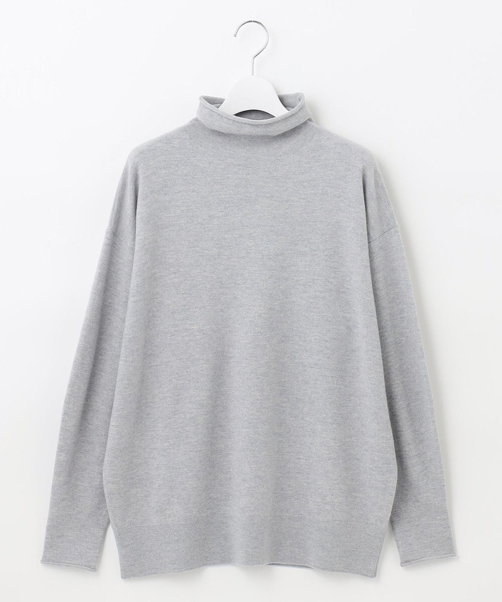 自由区 【洗える】ソフトウールハイゲージ ハイネックニット 