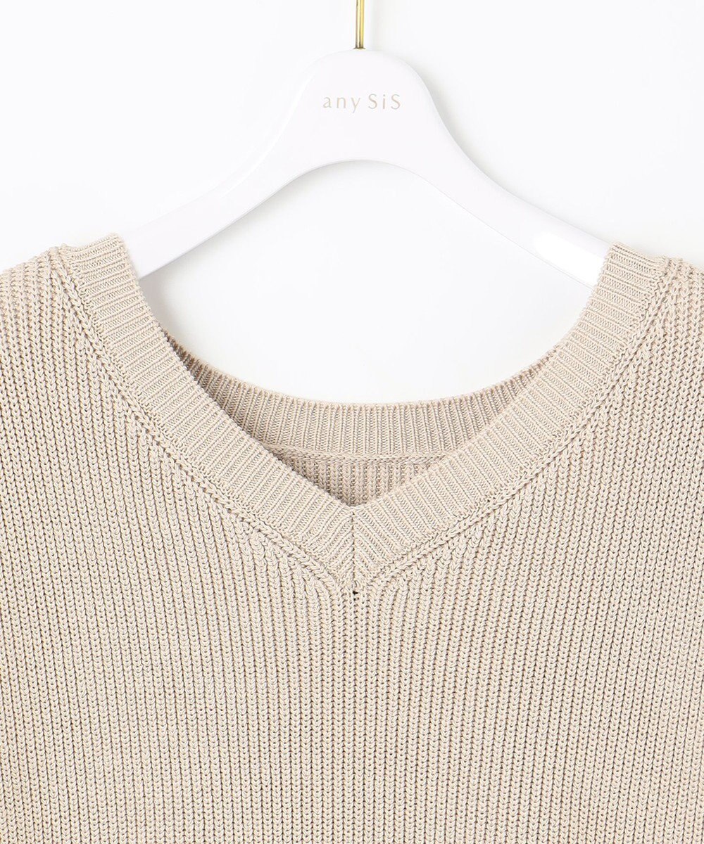 ANY SIS 【前後着用可】スムースタッチ2WAYニット ベスト 