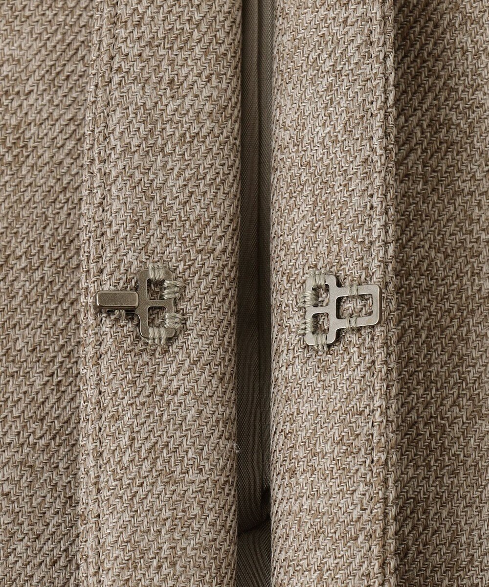 23区 L 【洗える】ウールライクカルゼ ノーカラー ジャケット 