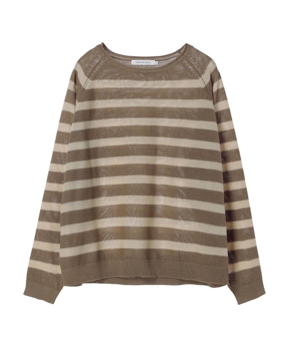 AMERICAN HOLIC ボートネックニットプルオーバー 