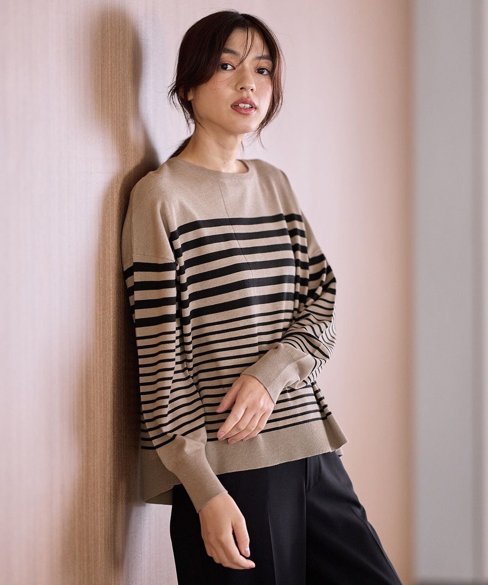 ANY 【洗濯機可】ボーダーニット 