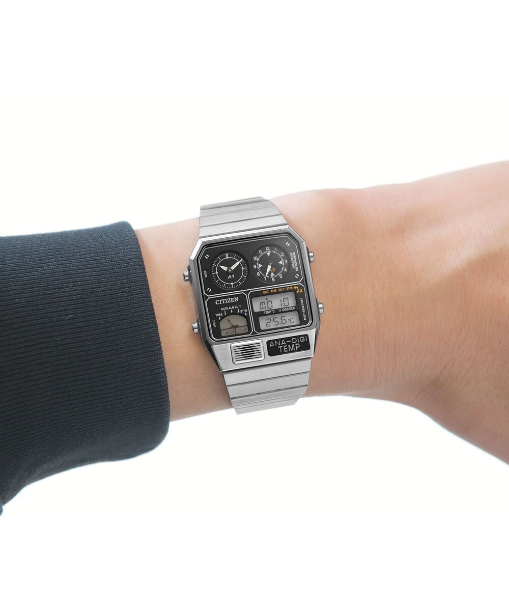 CITIZEN 【特定店取扱いモデル】レコードレーベル 1980年代に一世を風靡したアナデジテンプ 
