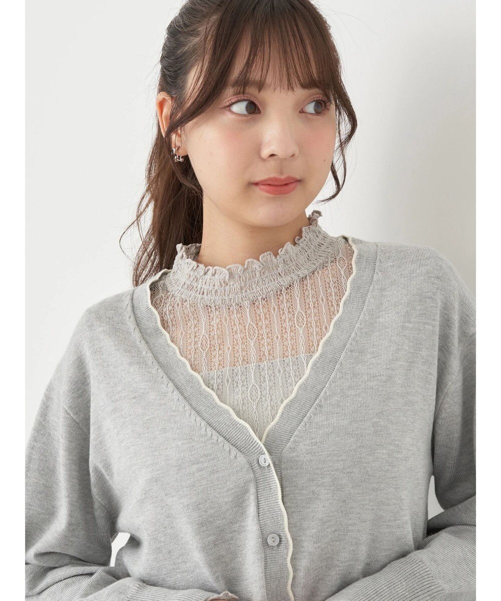 earth music&ecology ちびスカラップカーディガン 