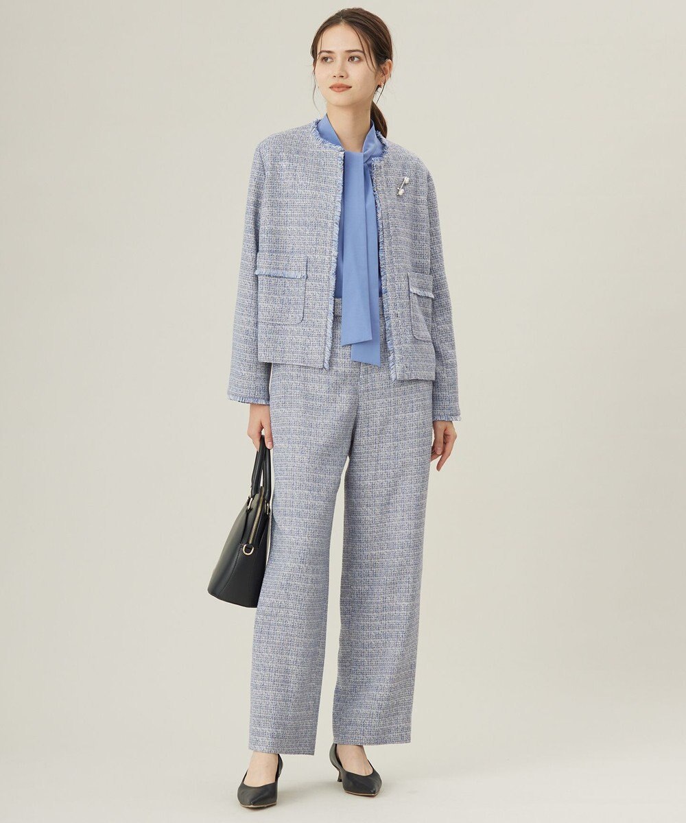 自由区 【洗える】ナチュラルタッチボウタイ ブラウス 