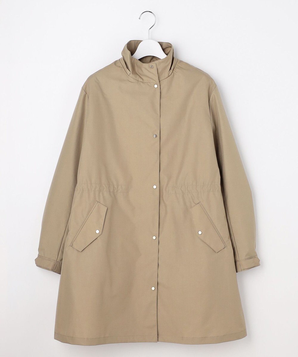 J.PRESS LADIES 【2way】スパンライクナイロンタッサー フーデッド コート 