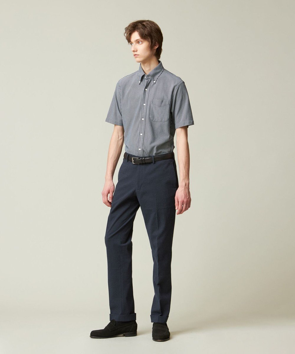 J.PRESS MEN 【夏に嬉しい高機能】カノコインレイ マイクロストライプパッチポケット シャツ/B.D. 