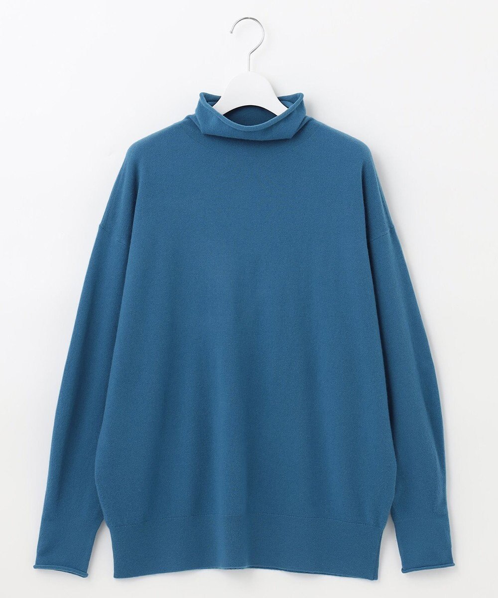 自由区 【洗える】ソフトウールハイゲージ ハイネックニット 