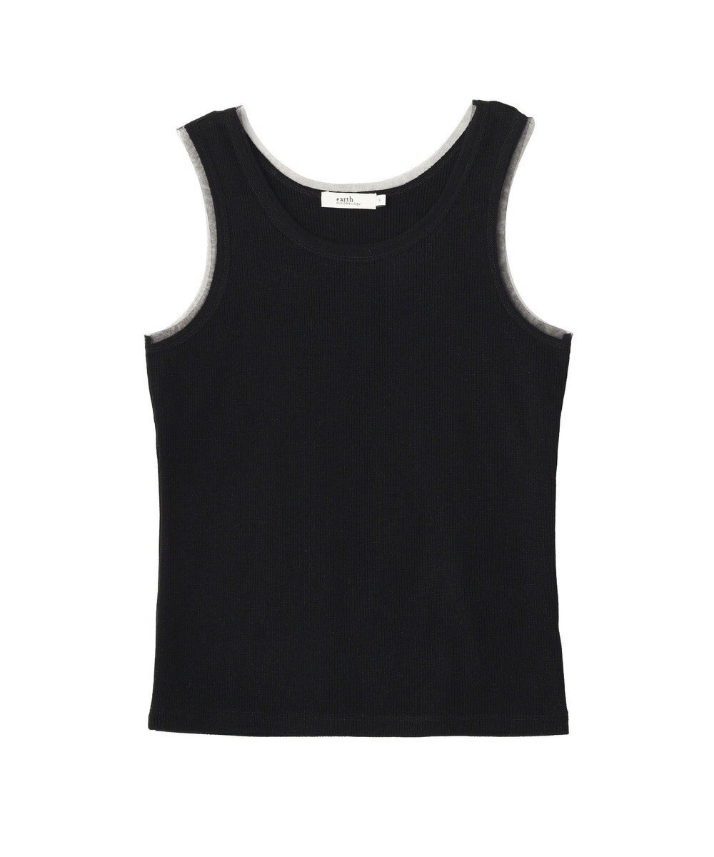 earth music&ecology エッジチュールラメテレコタンクトップ 